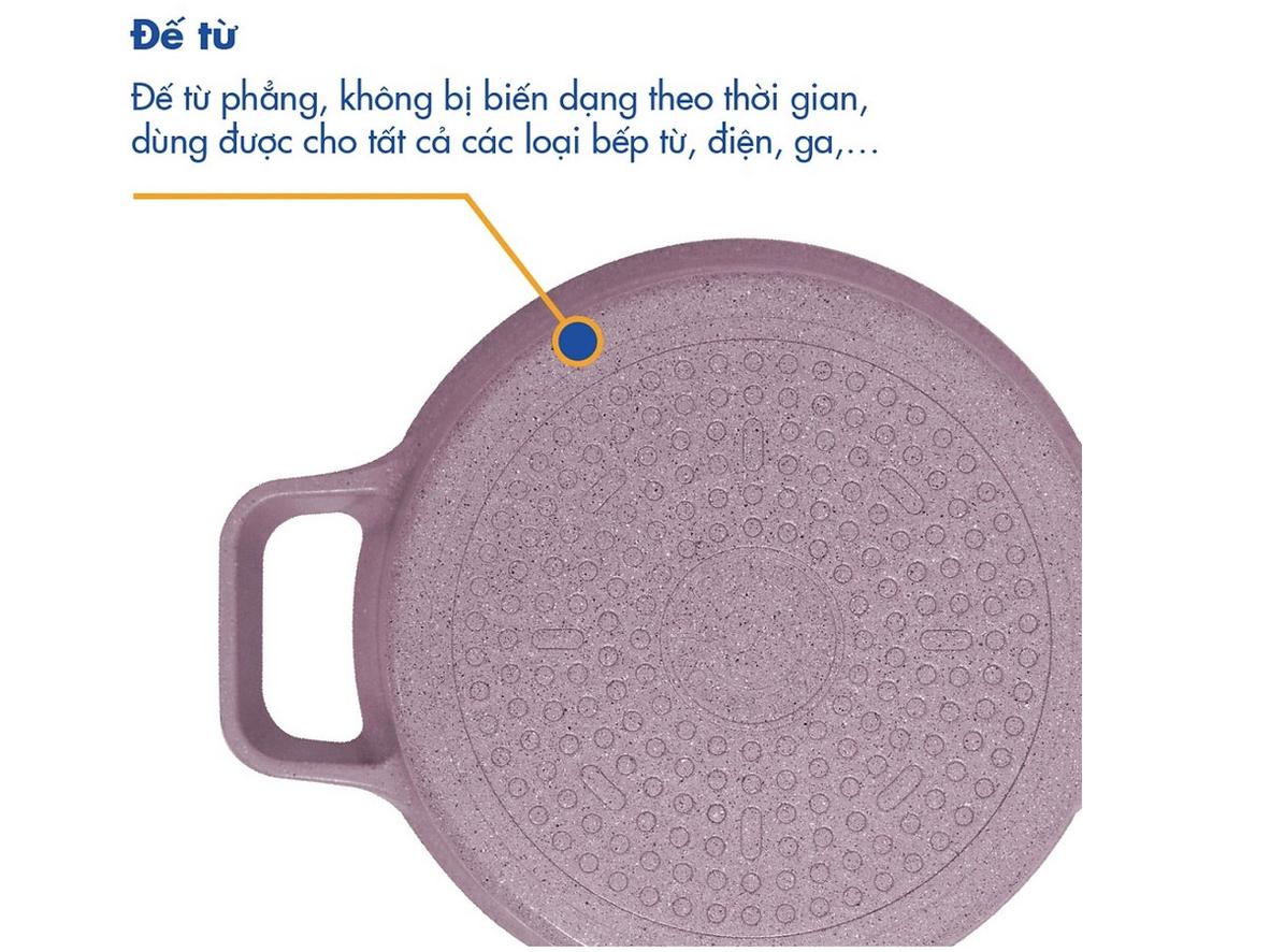 Kích thước 24cm và đáy từ rất hợp bữa ăn gia đình Việt.