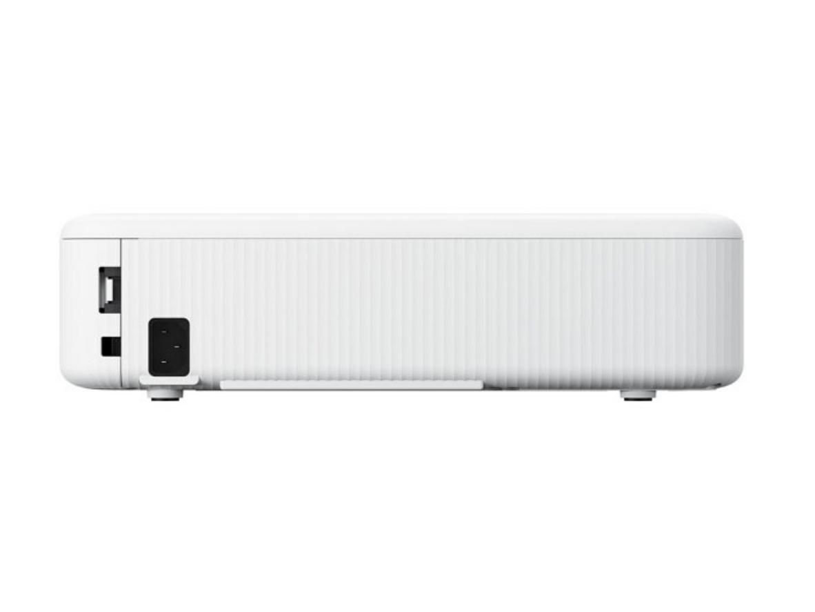 Full HD & 3LCD: hình ảnh chi tiết và màu sắc trung thực trong phòng khách hoặc phòng họp nhỏ thấp sáng độ vừa phải (illustrative)." "A Close-up of projector image quality on a living room wall showing vivid colors and sharp text."