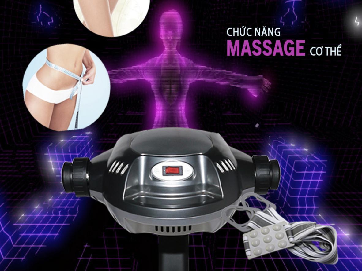 Ảnh minh họa các phụ kiện đa năng và màn hình LCD, imagePrompt: "Composite image showing abdominal bench, push-up bars, massage attachment and LCD display"}],