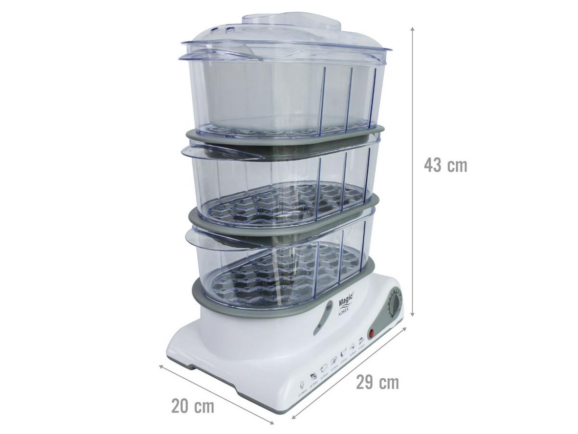 Hấp 3 tầng độc lập — nấu cùng lúc 3 món