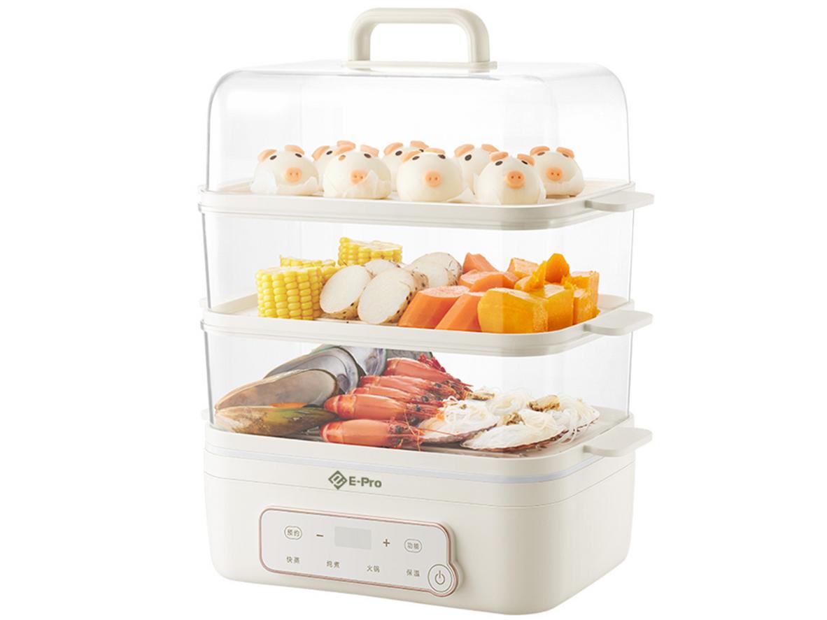 Hấp 3 tầng giúp nấu nhiều món cùng lúc