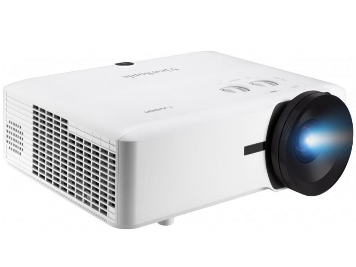 4K UHD và 5.500 ANSI Lumens cho hình ảnh sáng rõ trong nhiều điều kiện chiếu. - Image prompt: A living room home theater showing a 300-inch bright 4K projected image from the LS901-4K, vivid colors and deep blacks.