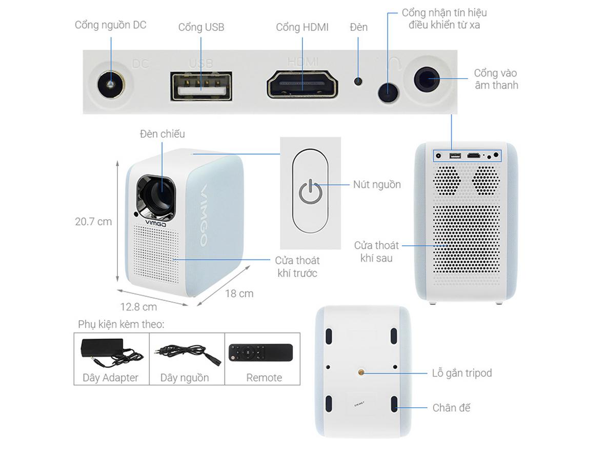 Trải nghiệm hình ảnh Full HD trên màn chiếu lớn 80-120" trong phòng tối hoặc ánh sáng yếu (ảnh minh họa).