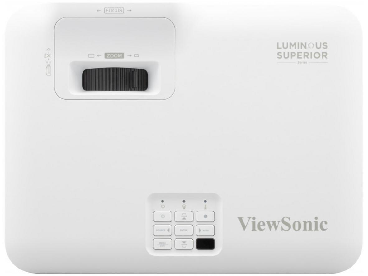 So sánh trình chiếu trong điều kiện sáng - LS740W nổi bật về độ sáng và tương phản; imagePrompt: Close-up of a projected colorful presentation in a bright conference room showing crisp text and vivid colors.