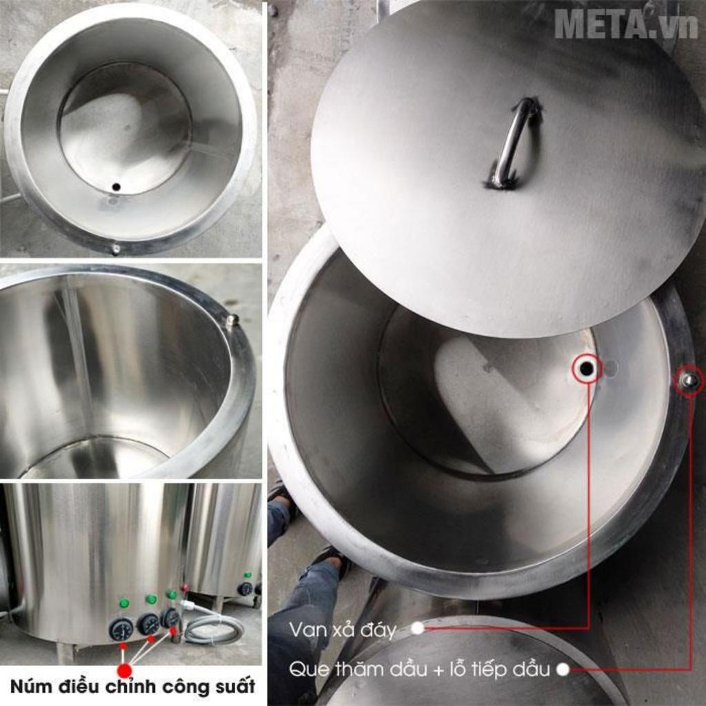 Inox 304 bền, an toàn và dễ vệ sinh.