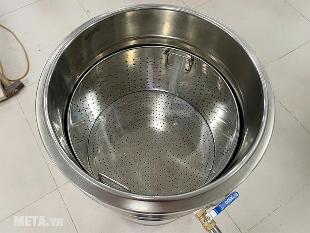 Thân inox dày 1mm bền đẹp, sạch và an toàn.