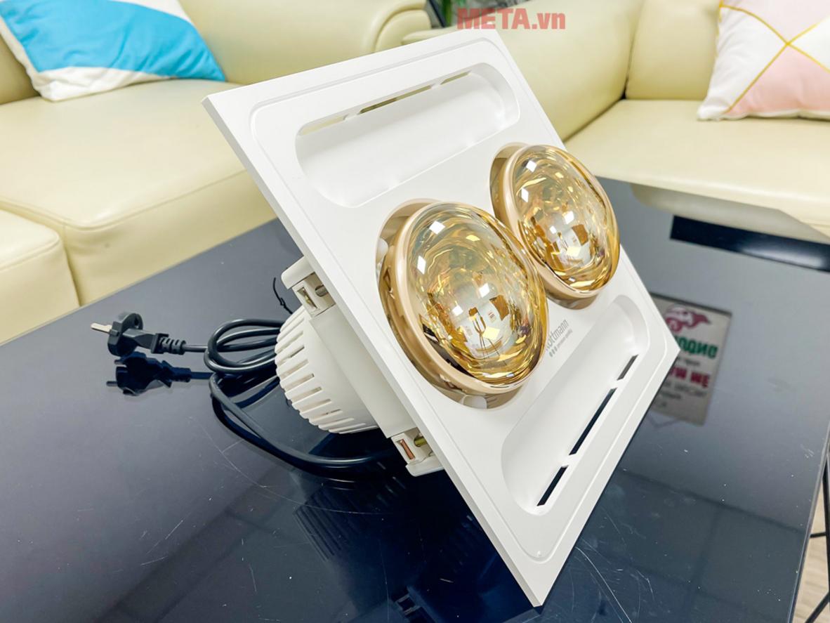Công suất 275W/bóng — phù hợp phòng tắm 2–6m²