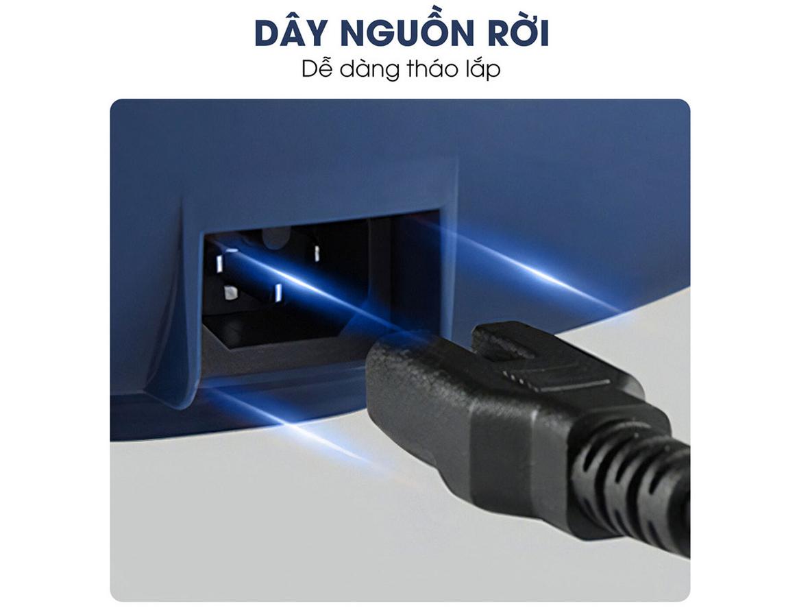 Bảng điều khiển 3 mức, dây nguồn tháo rời và tính năng tự ngắt