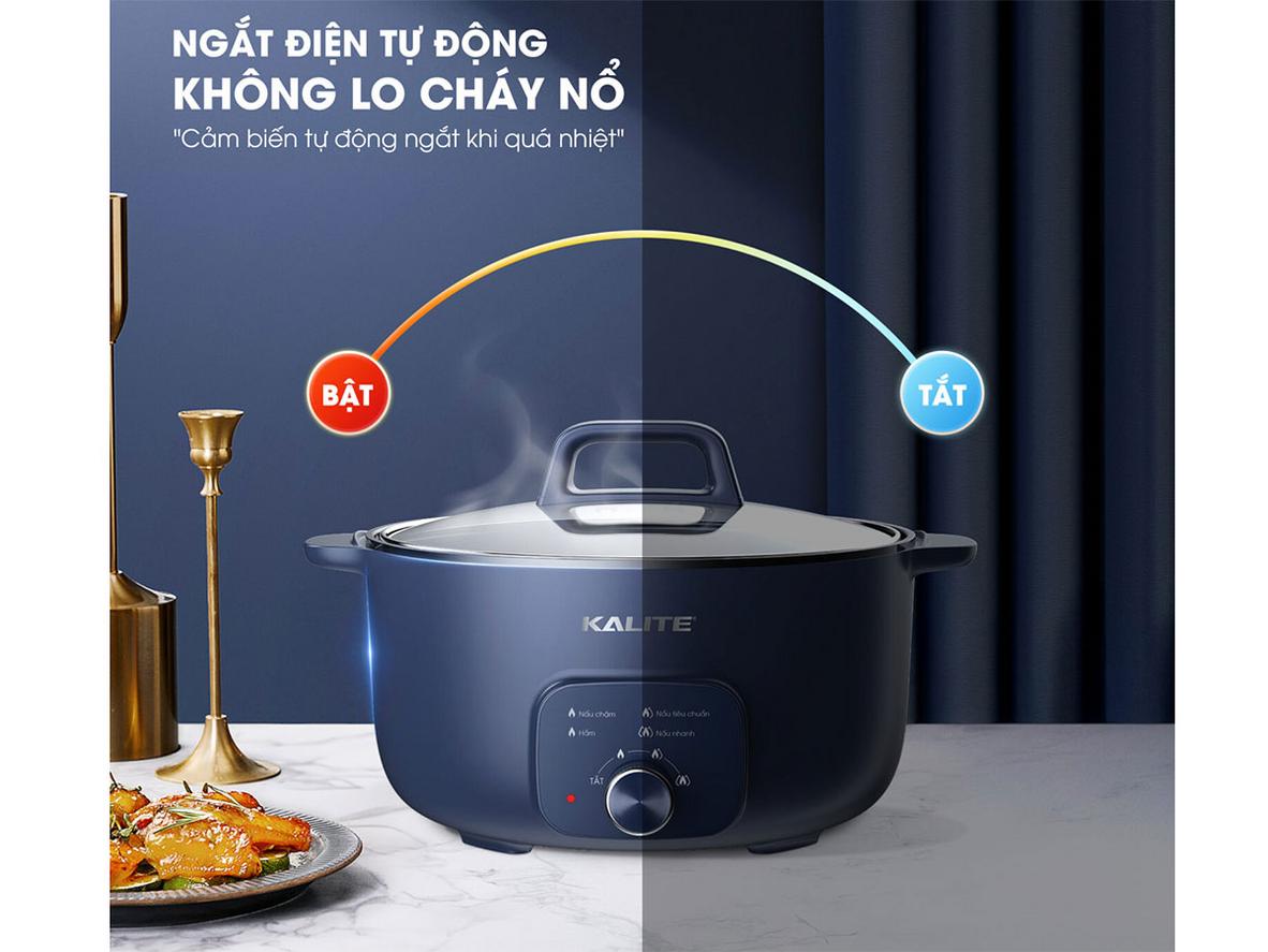 Lòng nồi phủ chống dính 2 lớp gốc nước — an toàn và dễ vệ sinh