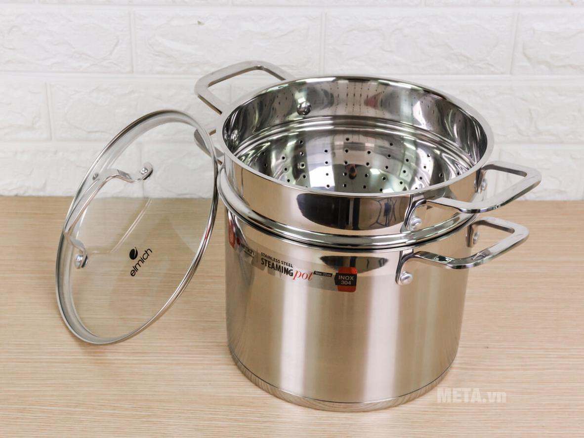 Kích thước Ø22cm, dung tích ~5.5 lít