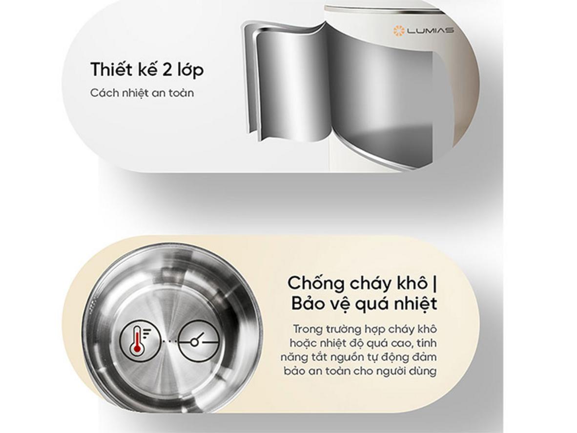 Hai mức công suất: 300W và 600W