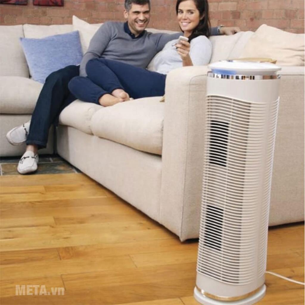 4 tấm lọc True HEPA hỗ trợ làm sạch không khí phòng lớn.