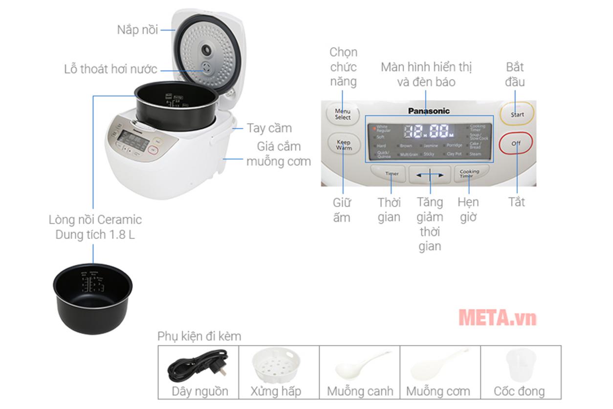 Lòng nồi 6 lớp dày 4mm giữ nhiệt tốt và dễ vệ sinh.