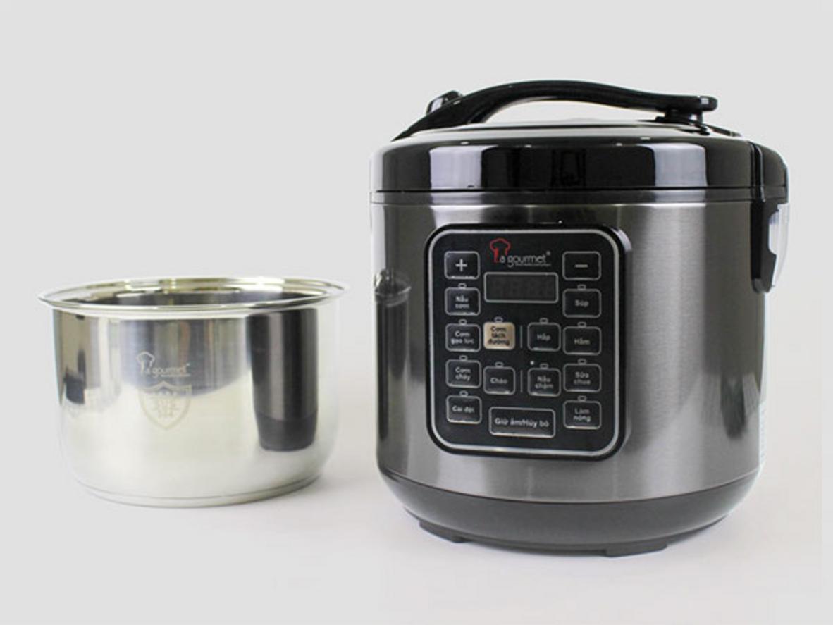 Lòng nồi Ceragan Ceramic chống dính, dễ vệ sinh.