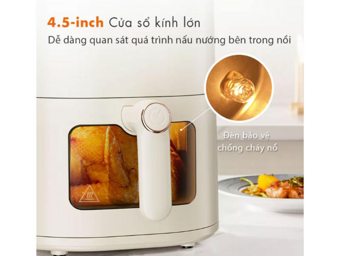 Lòng nồi chống dính 5 lớp & cửa sổ kính