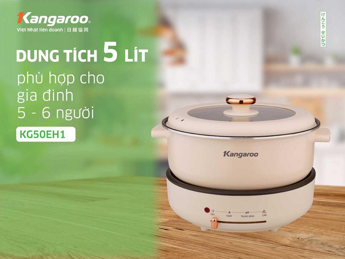Lòng nồi chống dính vân đá, dễ vệ sinh
