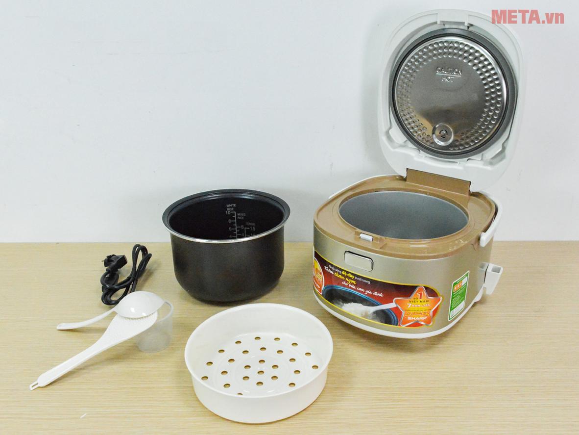 Lòng nồi dày (~4mm) phủ Poly-Flon chống dính
