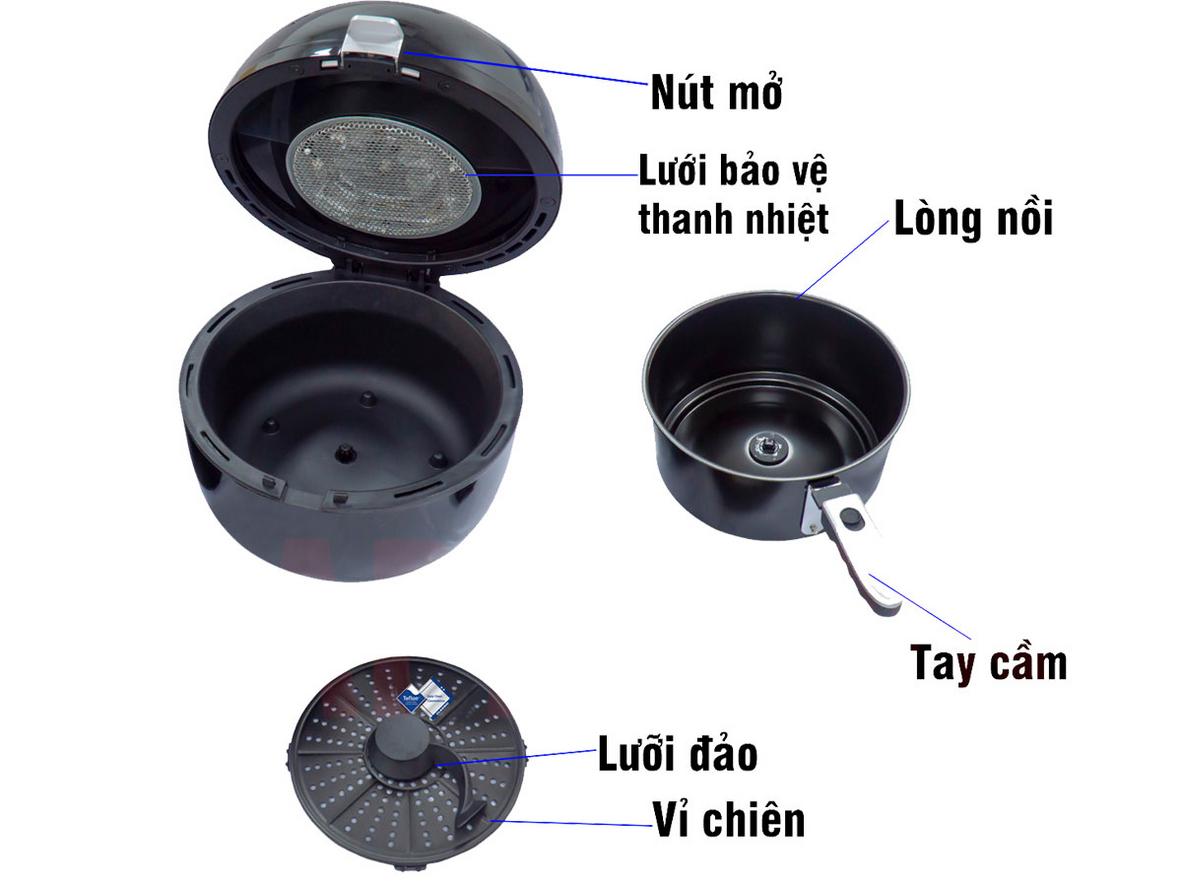 Lòng nồi Greblon 6,5L: nhiều suất ăn, ít dính