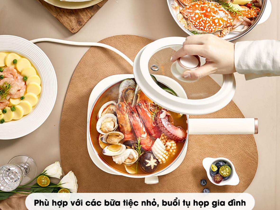 Lòng nồi phủ men gốm — dễ vệ sinh và an toàn