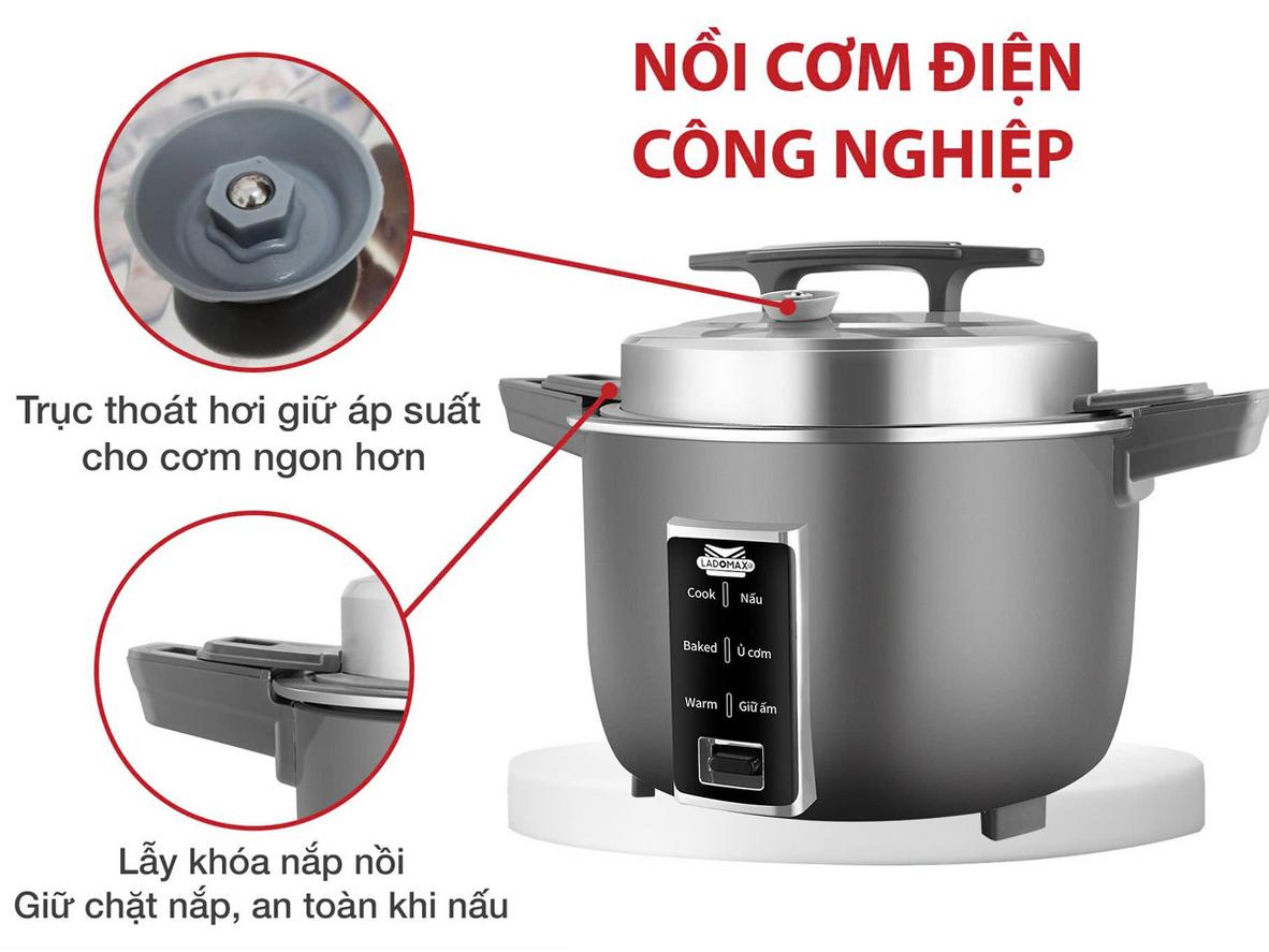 Lòng nồi 5 lớp chống dính, dễ vệ sinh