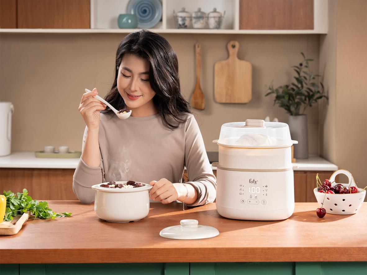 Lòng nồi sứ cao cấp, an toàn cho bé