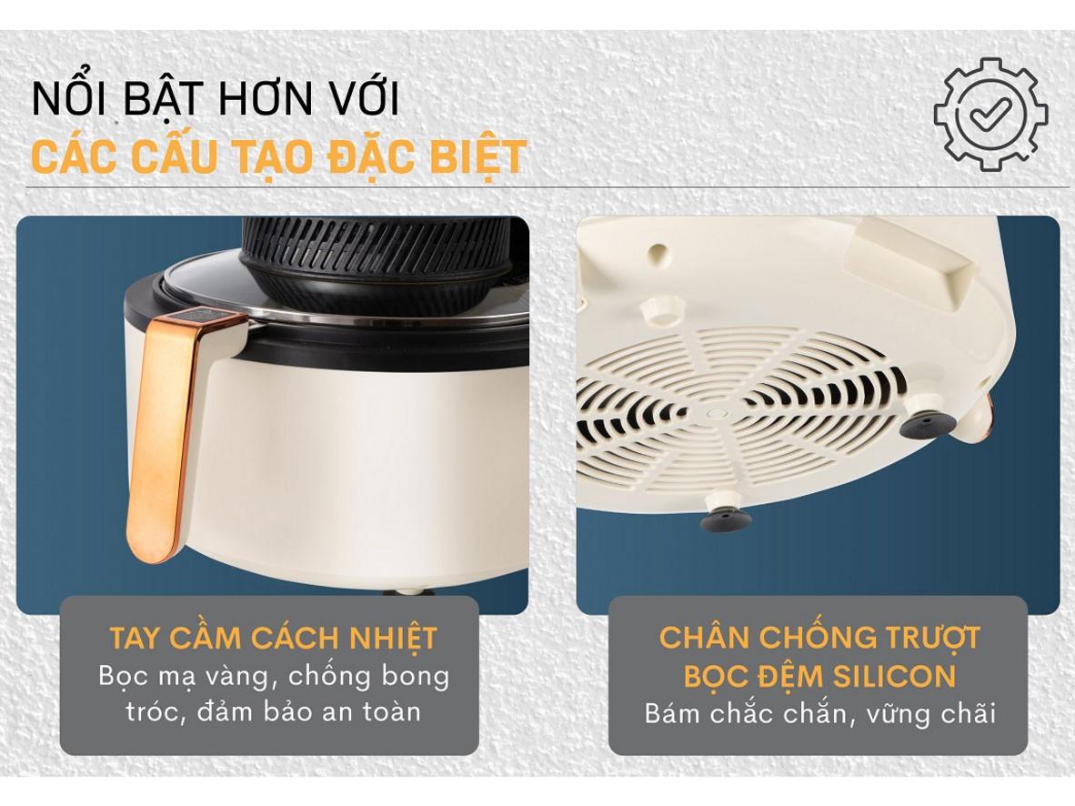 Lòng nồi Teflon — vệ sinh dễ dàng