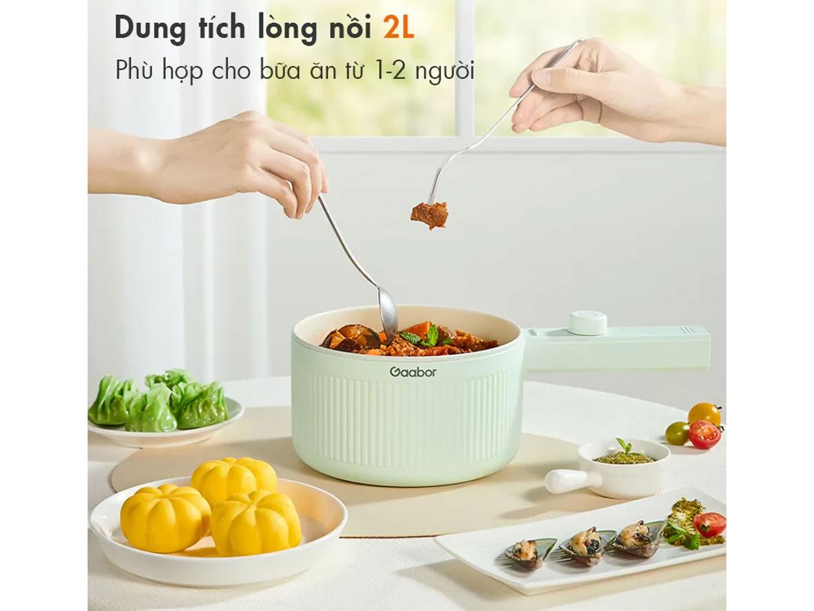 Lòng nồi vân đá: chống dính, dễ vệ sinh