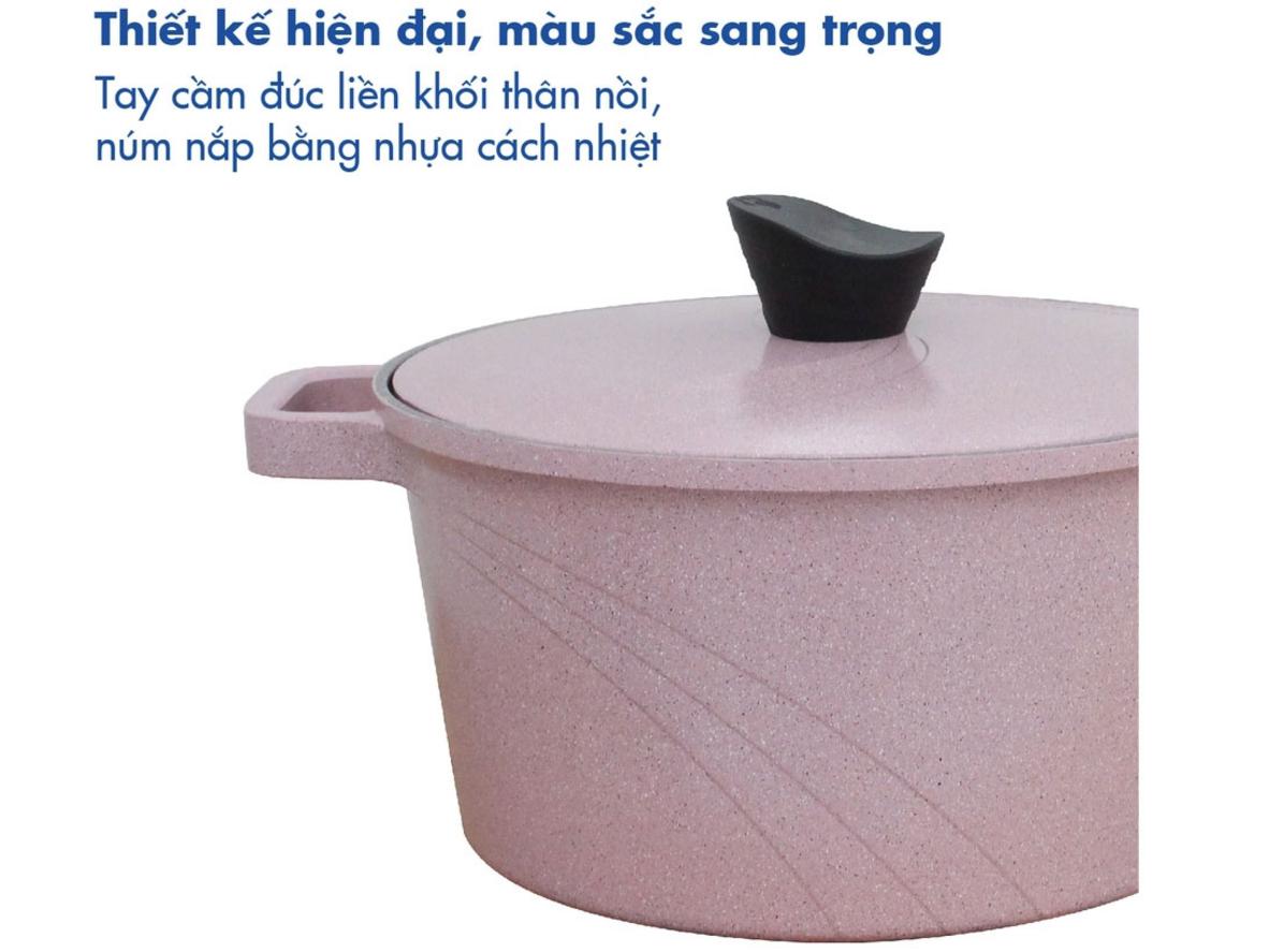 Ceramic chống dính giúp nấu nhẹ nhàng và vệ sinh nhanh hơn.