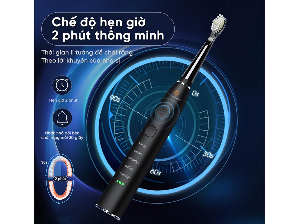 Tần số rung 40.000 lần/phút giúp làm sạch sâu.