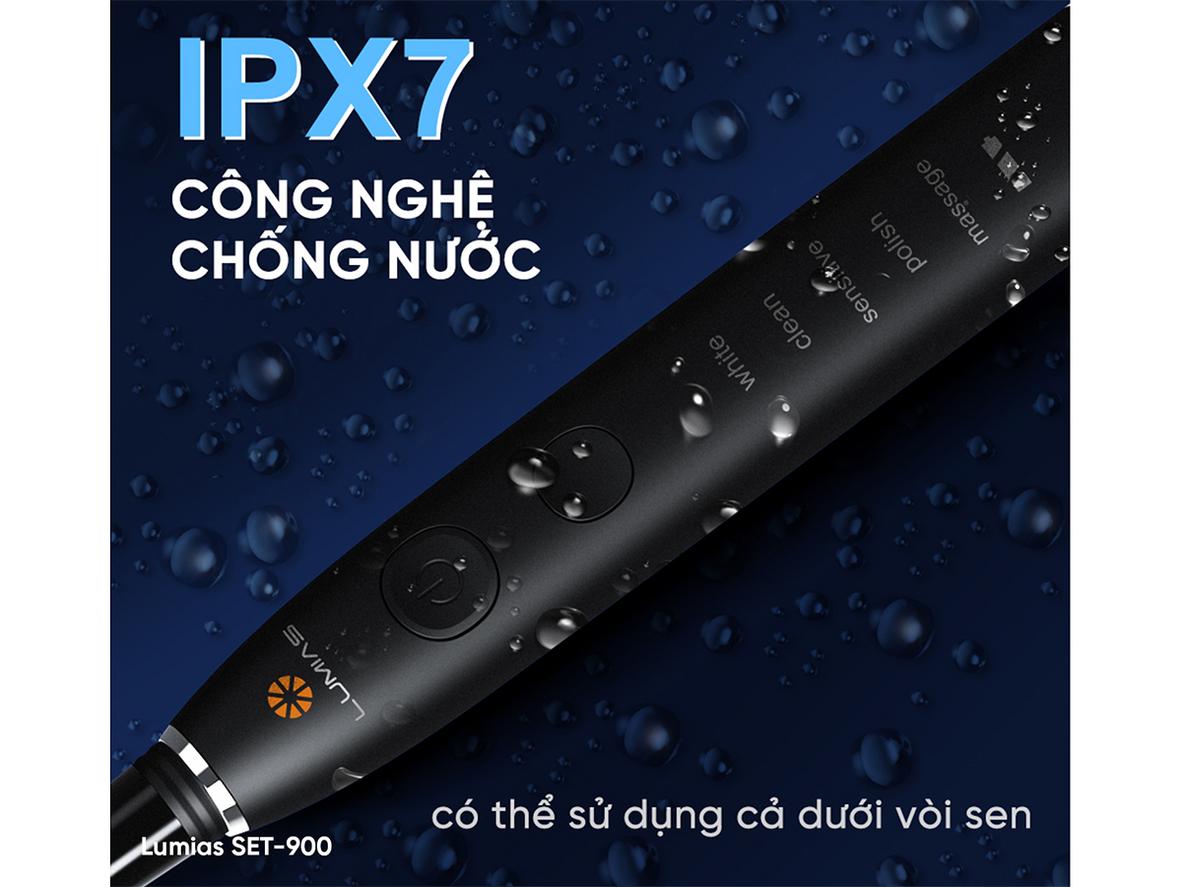 Pin 1500mAh cho thời gian sử dụng lâu và chuẩn chống nước IPX7.