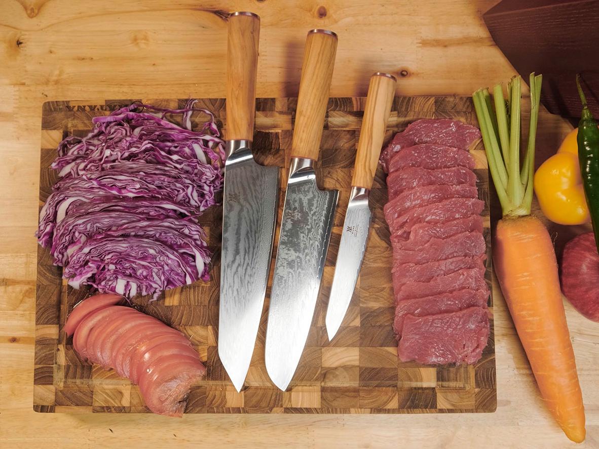 Lưỡi Damascus AUS10 67 lớp — vân đẹp và cạnh sắc