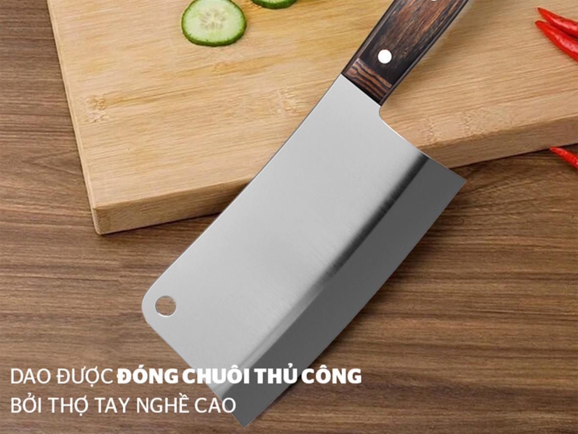 Lưỡi SUS420J2: dày 4mm, dài 18cm, xử lý oxy hóa