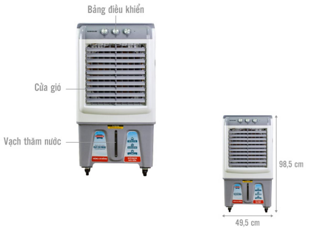 Lưu lượng gió 3.700 m³/h — làm mát nhanh cho không gian mở