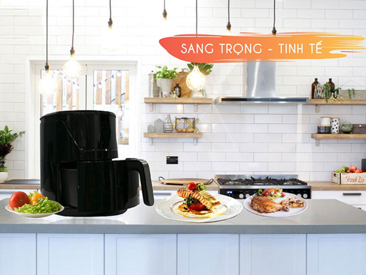 Công nghệ Rapid Air giúp món ăn giòn mà ít dầu.
