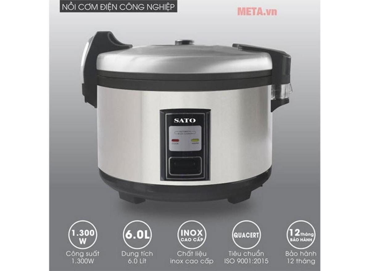 Mâm nhiệt lớn của Nồi cơm điện Sato VN-S60-60E