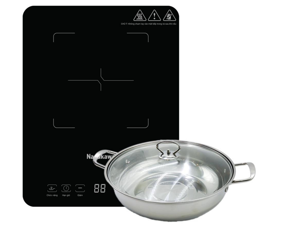Mặt kính cường lực và tính năng an toàn hỗ trợ dùng bếp yên tâm hơn.