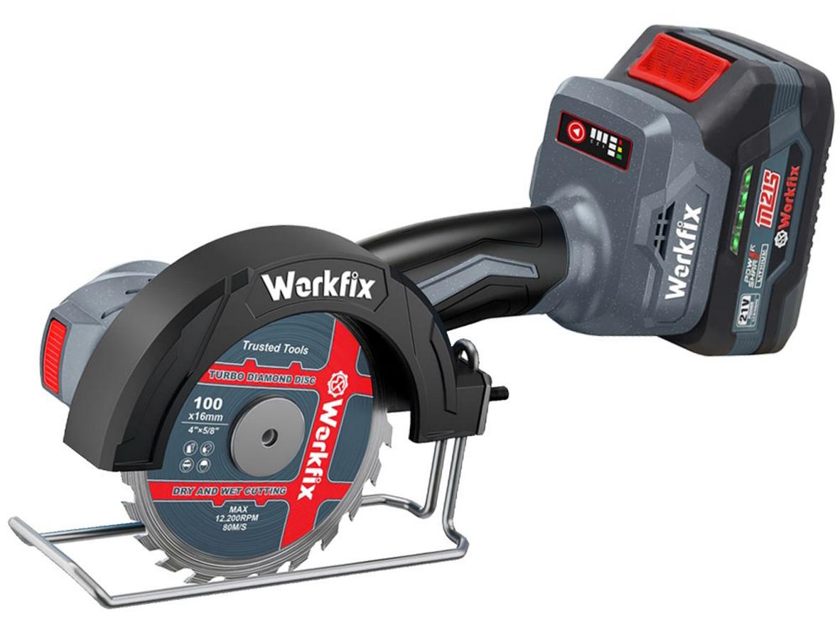 Tổng quan Máy cắt mini dùng pin Workfix WF-AG100MN