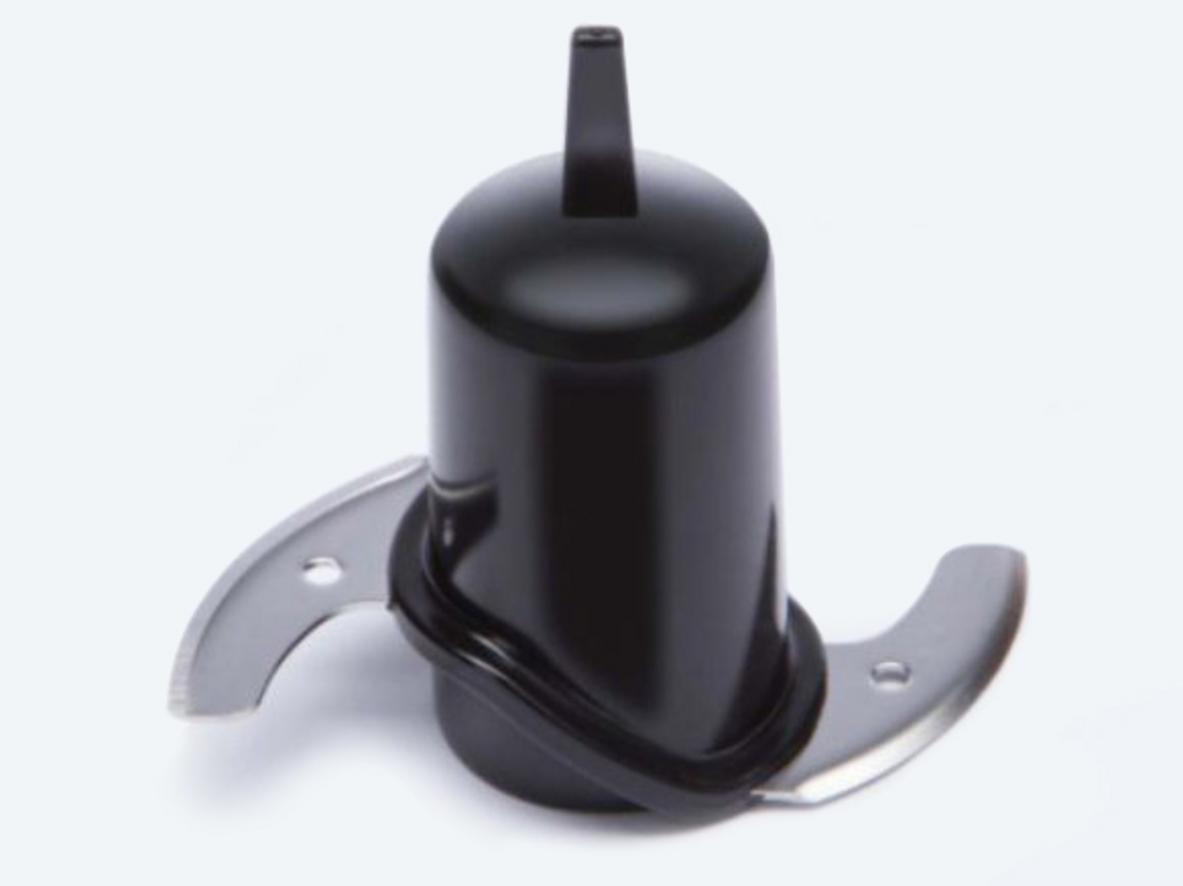 Minh hoạ cơ chế Stack & Press — ấn nhẹ để xay nhanh gọn, an toàn cho gia đình Việt.