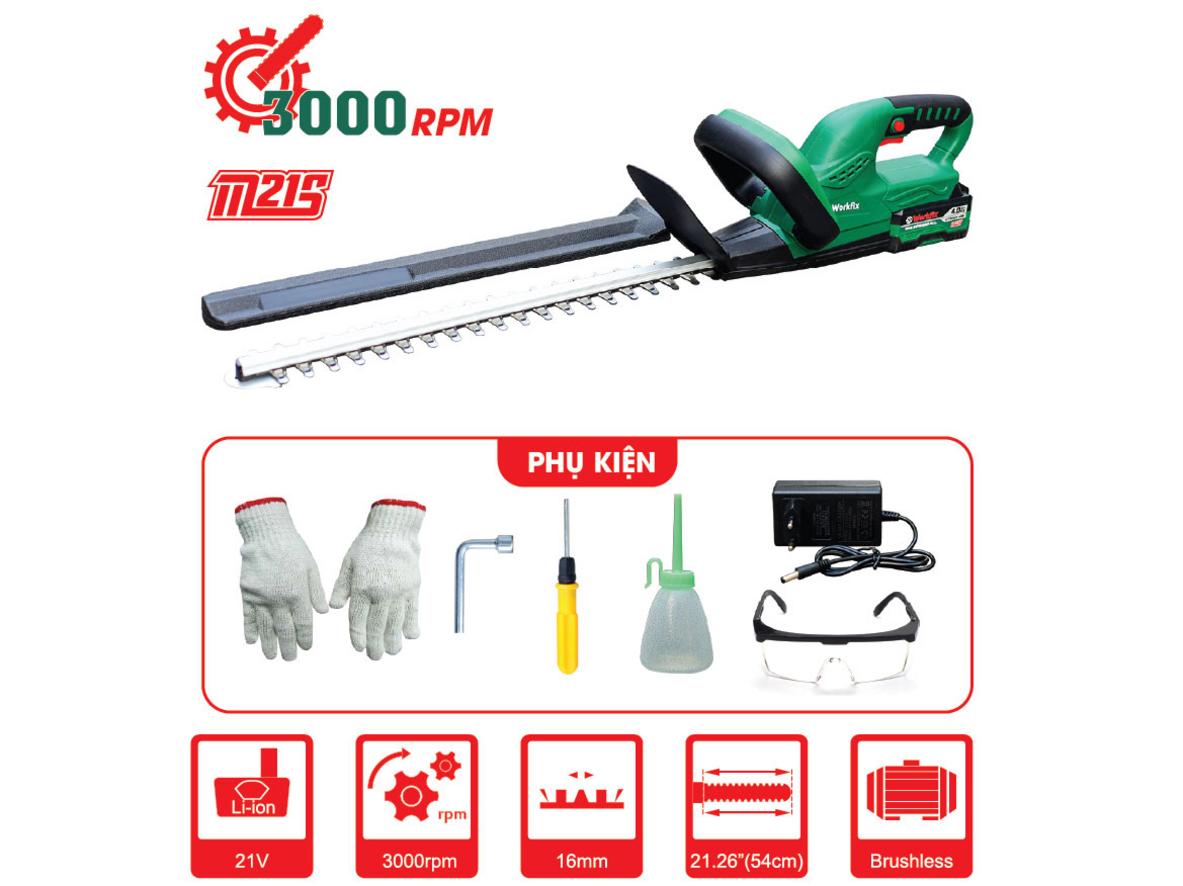 Lưỡi 54cm của WF-HT20 cắt đều & mịn (ảnh minh họa)