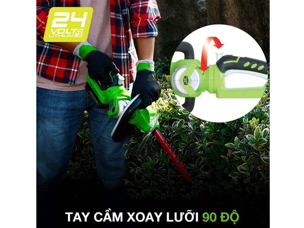 Tổng quan Máy cắt tỉa hàng rào Greenworks G24HT57
