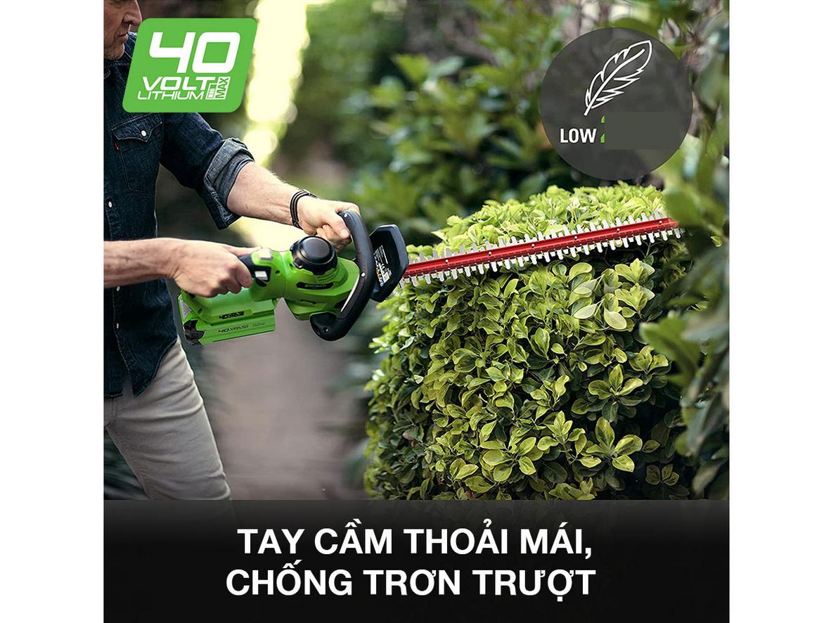 Tổng quan Máy cắt tỉa hàng rào dùng pin Greenworks 40V G40HT61 (2200907) (Chưa pin, sạc)