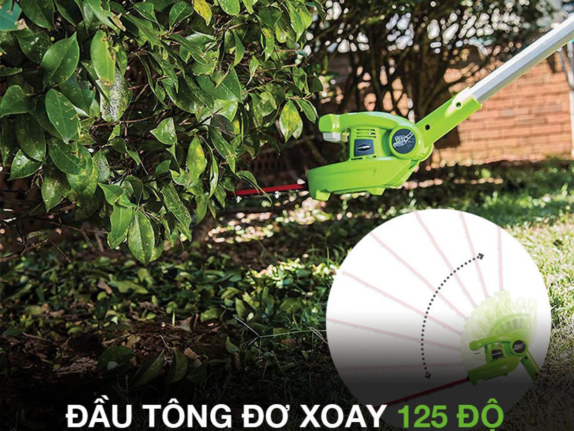 Tổng quan Máy cắt tỉa hàng rào dùng pin Greenworks 40V G40PSH61 (1300607) (Chưa pin, sạc)