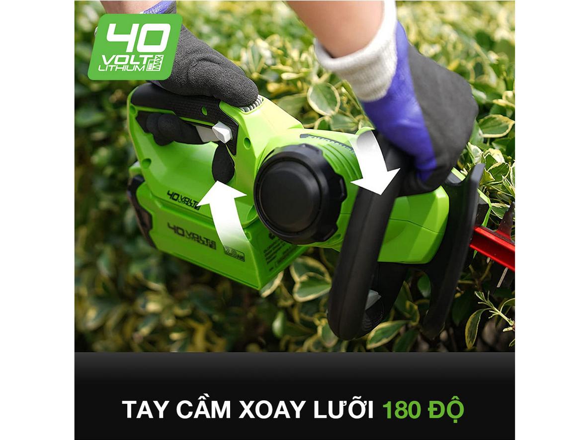 Tổng quan Máy cắt tỉa hàng rào dùng pin Greenworks 40V HT40B00