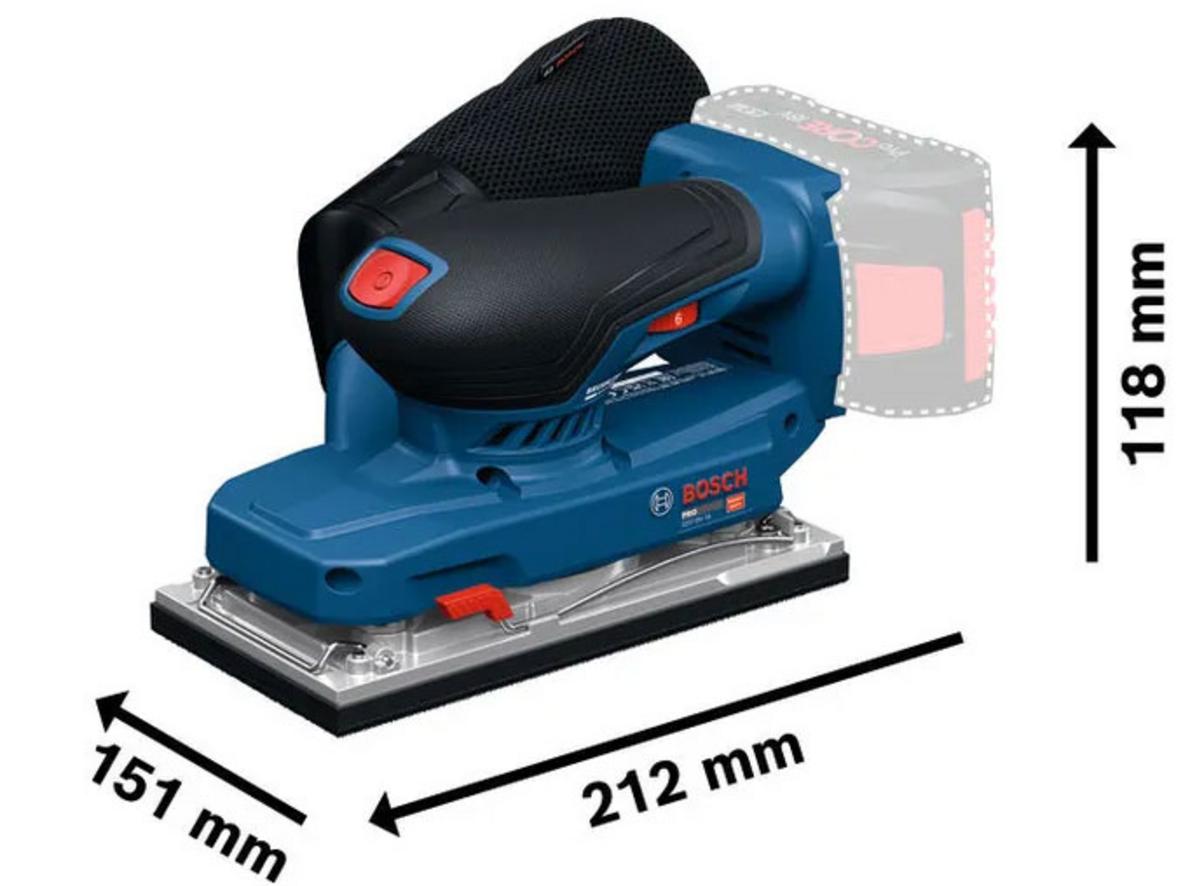 Tổng quan Máy chà nhám rung Bosch GSS 18V-18 Solo (chưa pin, sạc)