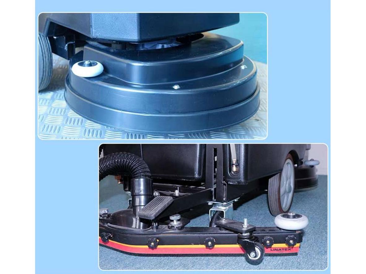 Cận cảnh motor và hệ thống hút của KMS 70D - clean industrial close-up, high-detail.