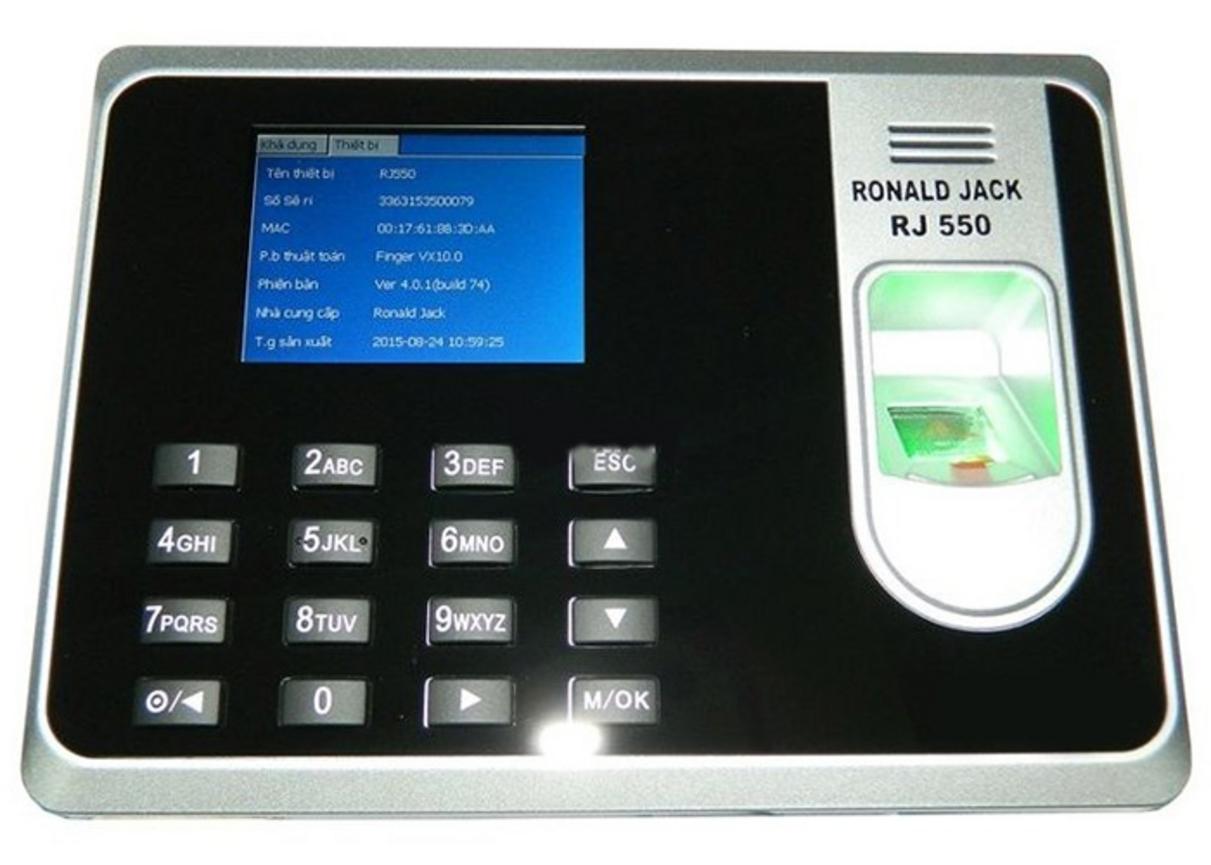 Tổng quan Máy chấm công vân tay Ronald Jack RJ 550