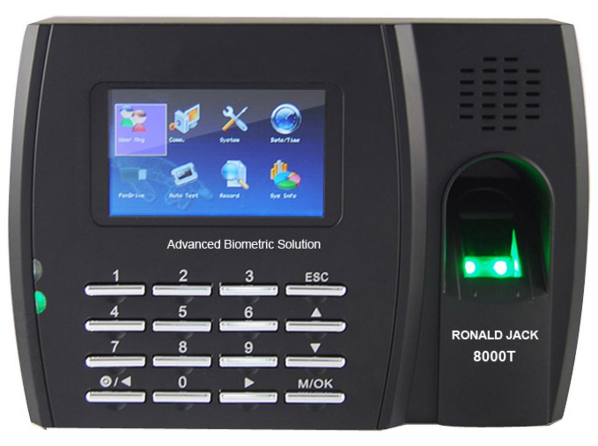 Tổng quan Máy chấm công vân tay, thẻ cảm ứng Ronald Jack 8000T