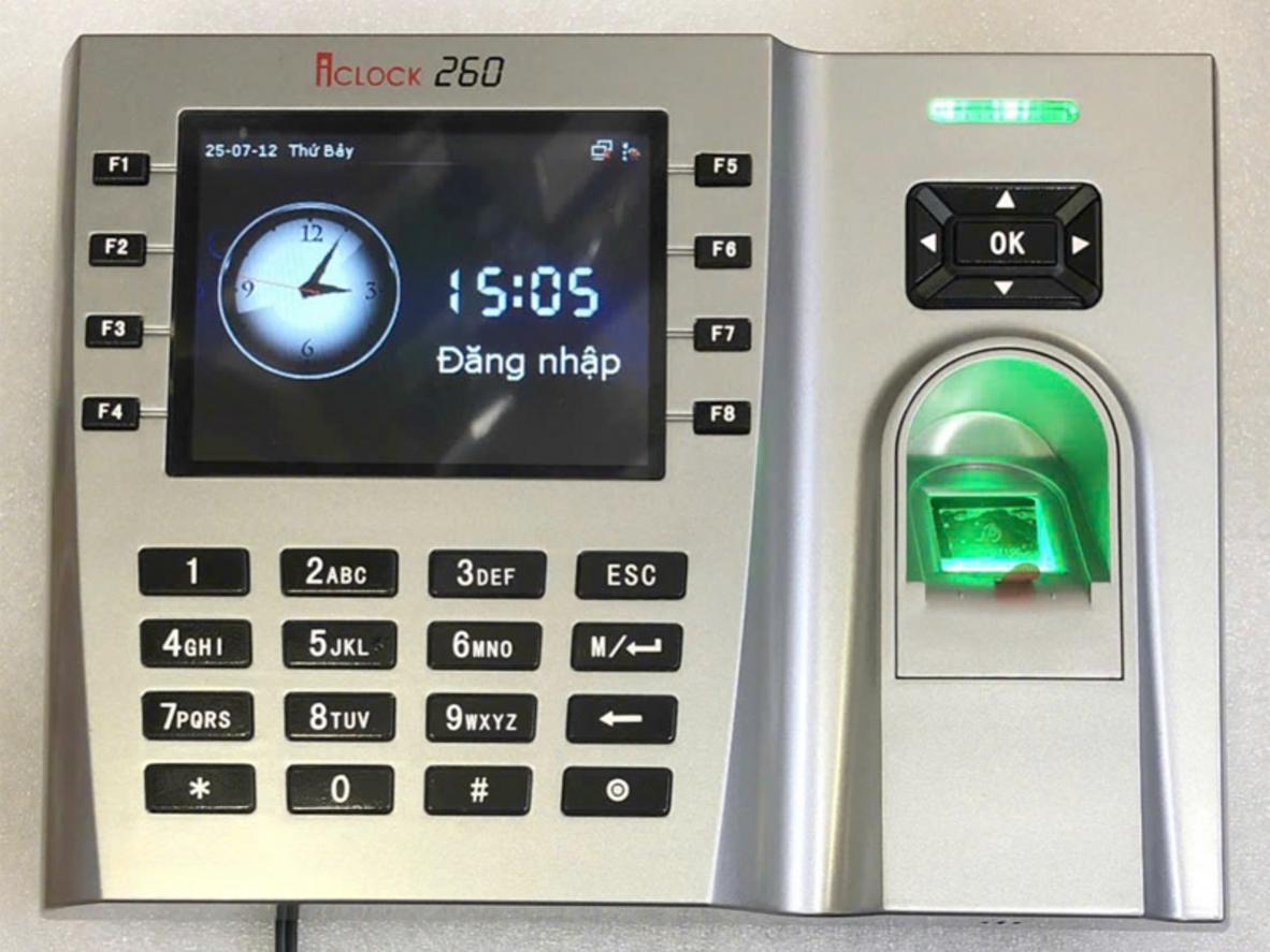 Tổng quan Máy chấm công vân tay, thẻ ZKTeco ICLOCK 260