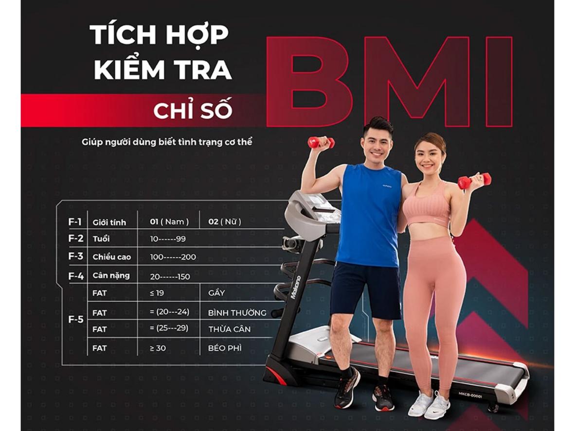 Băng chạy rộng 1300 x 460 mm — phù hợp chạy bộ và đi bộ cho gia đình.
