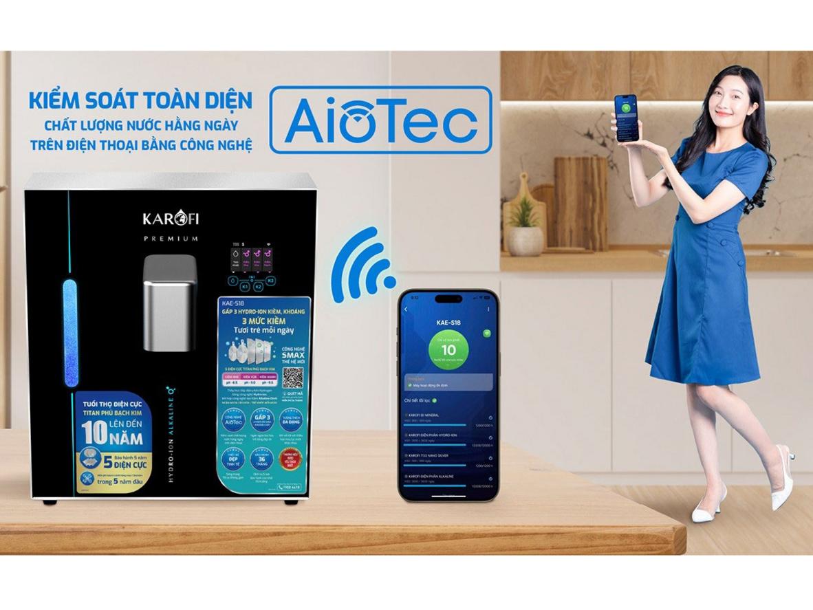 Tổng quan Máy chuyển đổi Hydro-ion kiềm Karofi KAE-S18